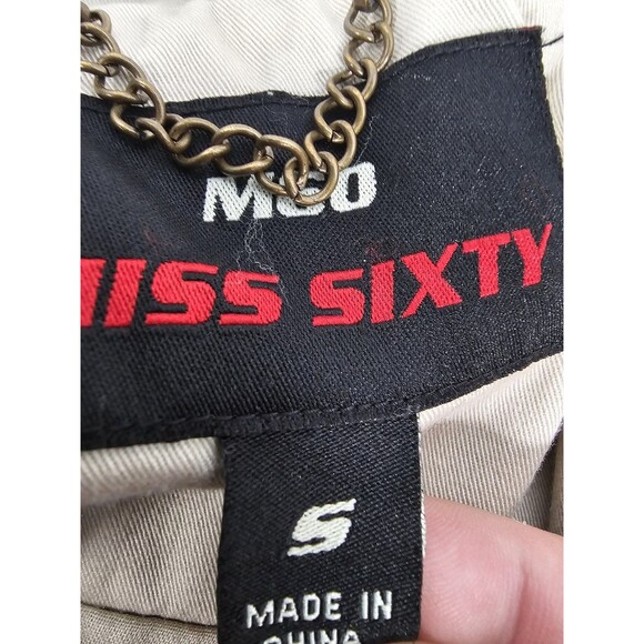 Miss Sixty Trench coat Women's Studded S-  See pics - Picture 5 of 7